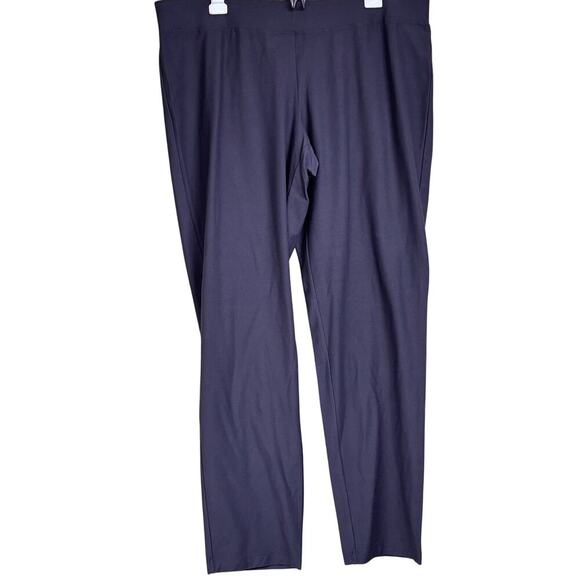 Eileen Fisher chocolate brown knit crepe pants, miminalist, timeless, versatile - Picture 1 of 5